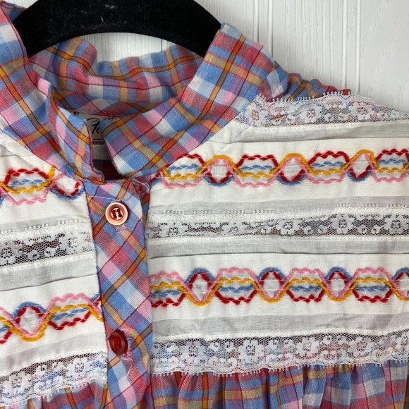 The Stork Club‎ Vintage Maternity Top Plaid size 10 - Picture 3 of 4